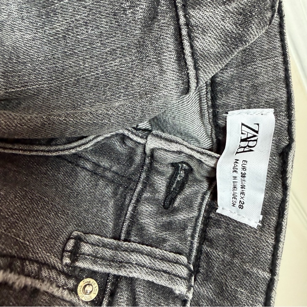 ZARA Gray High Rise Skinny Jeans Ankle Zip Size 28 (US) / EU 36